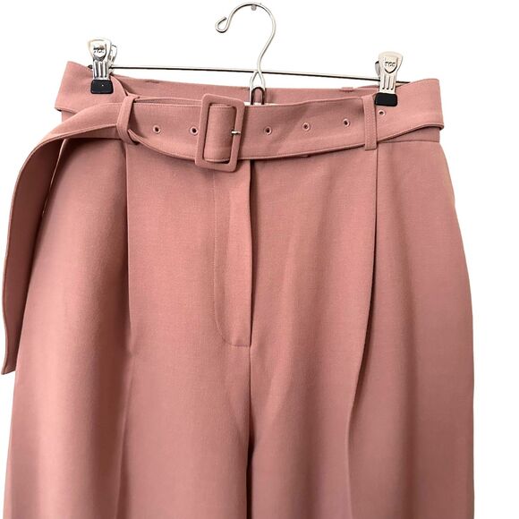 FRANKIE SHOP Elvira Belted Suit Pants Dusty Pink Sz Medium - Picture 5 of 8